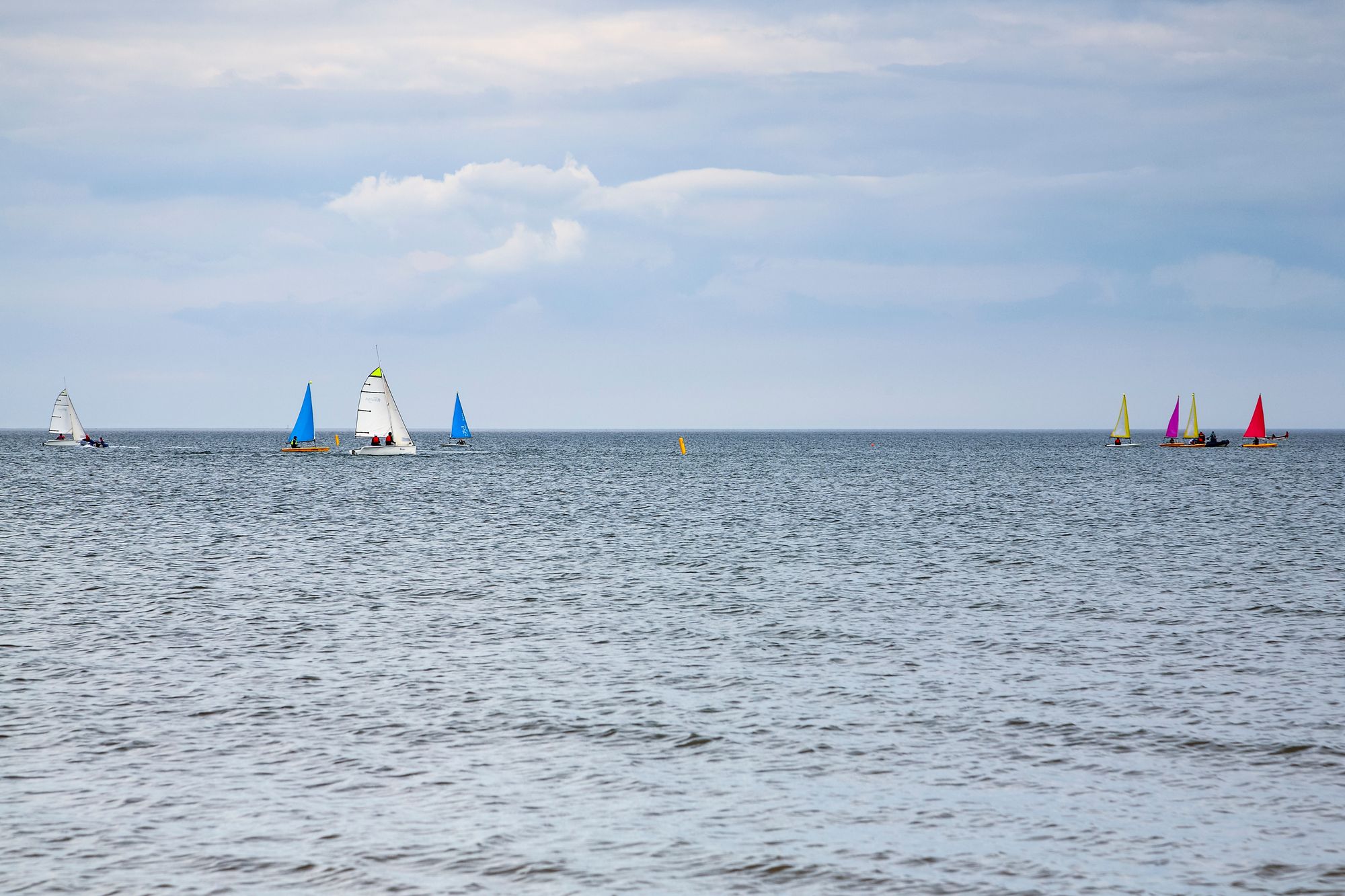 Sail boats on the North Sea