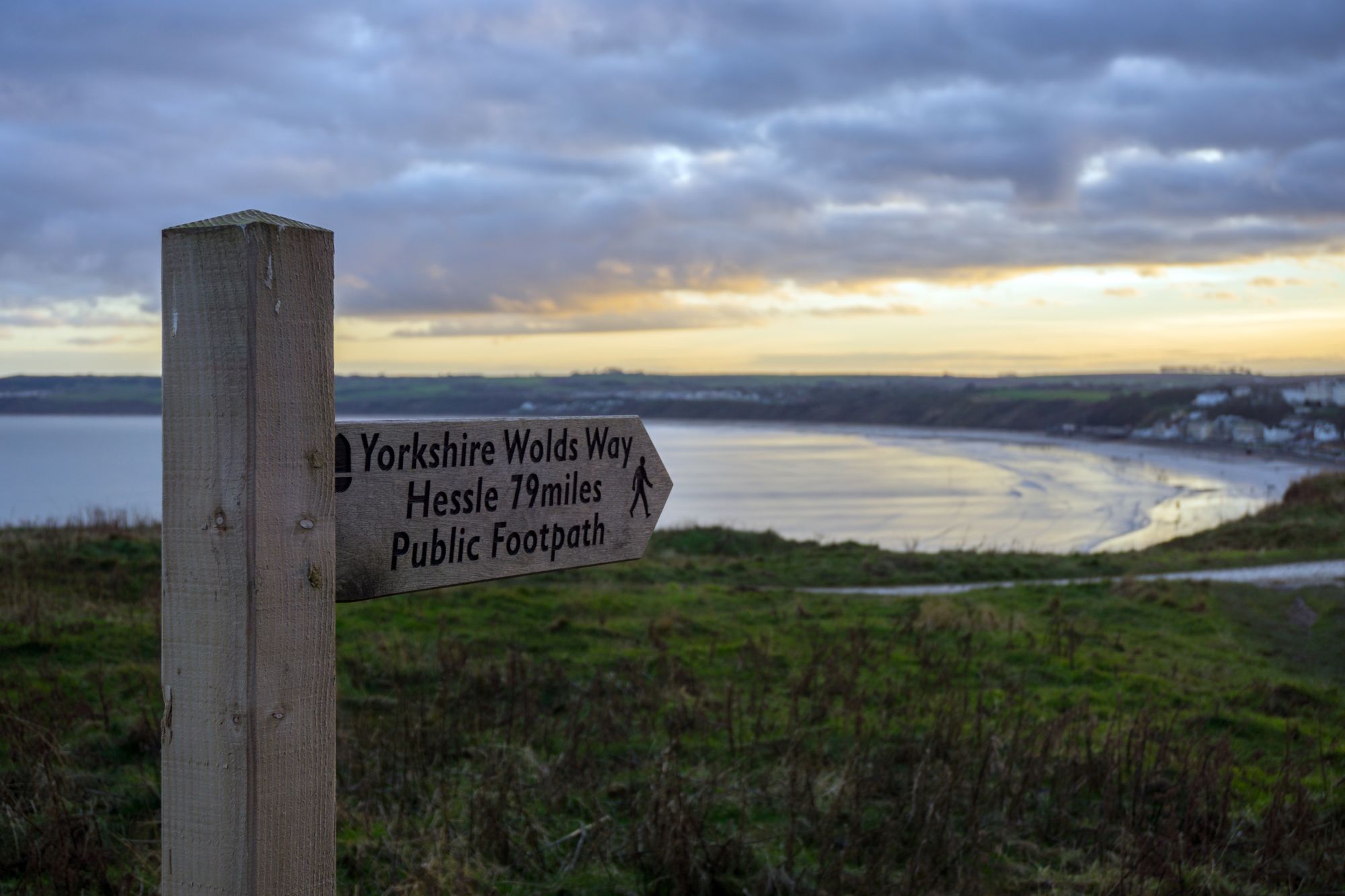 A sign for Yorkshire Wold's Way walk